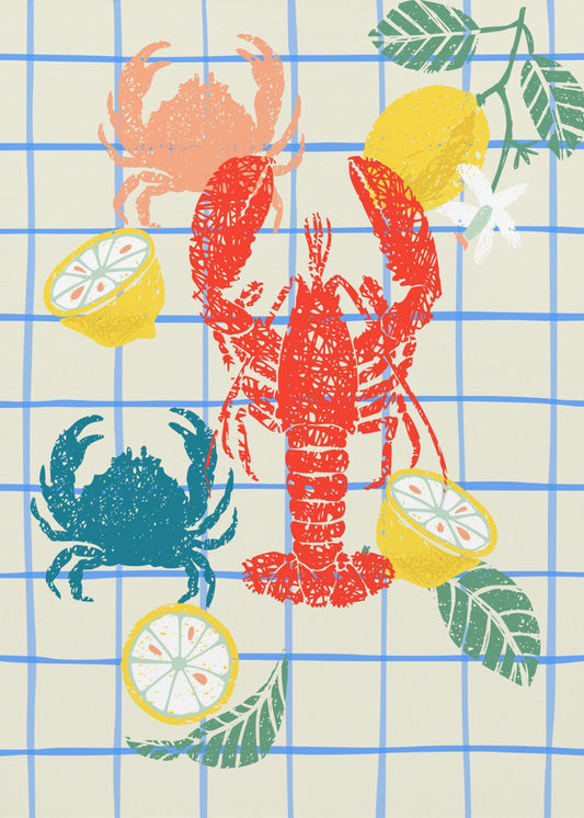 Lobster and lemons | Poster