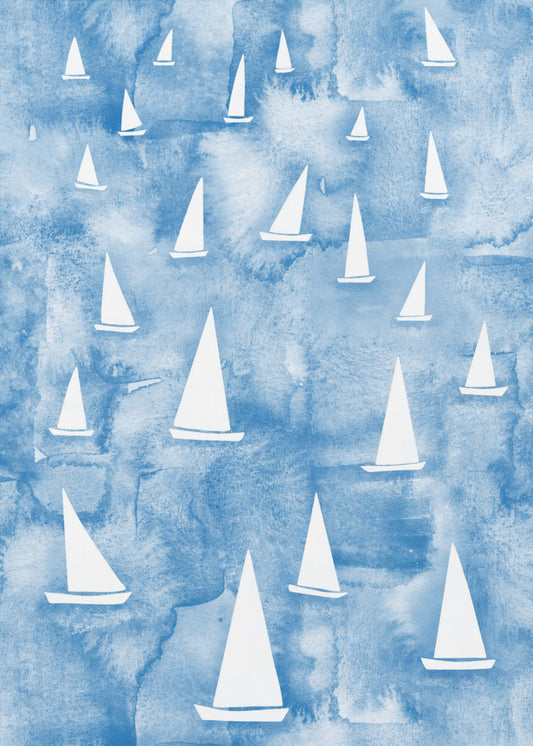 White Sail Boats | Poster