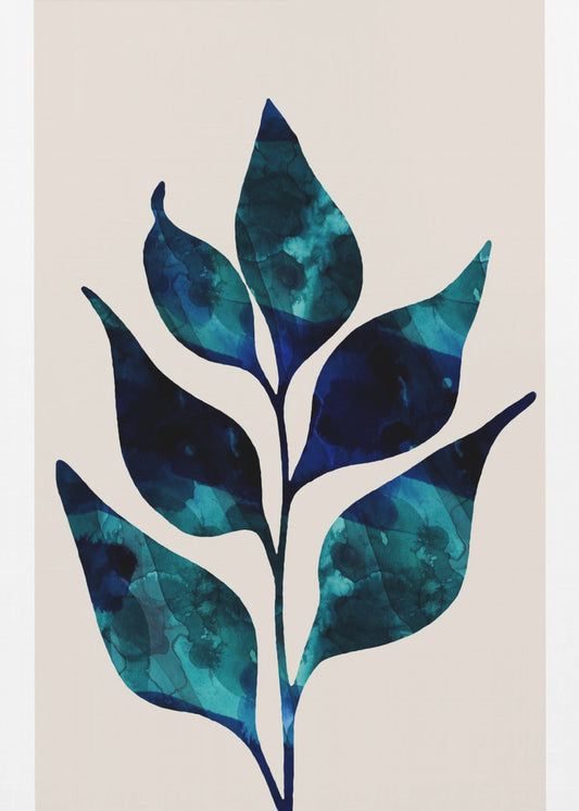 Teal Sprout Study | Canvas