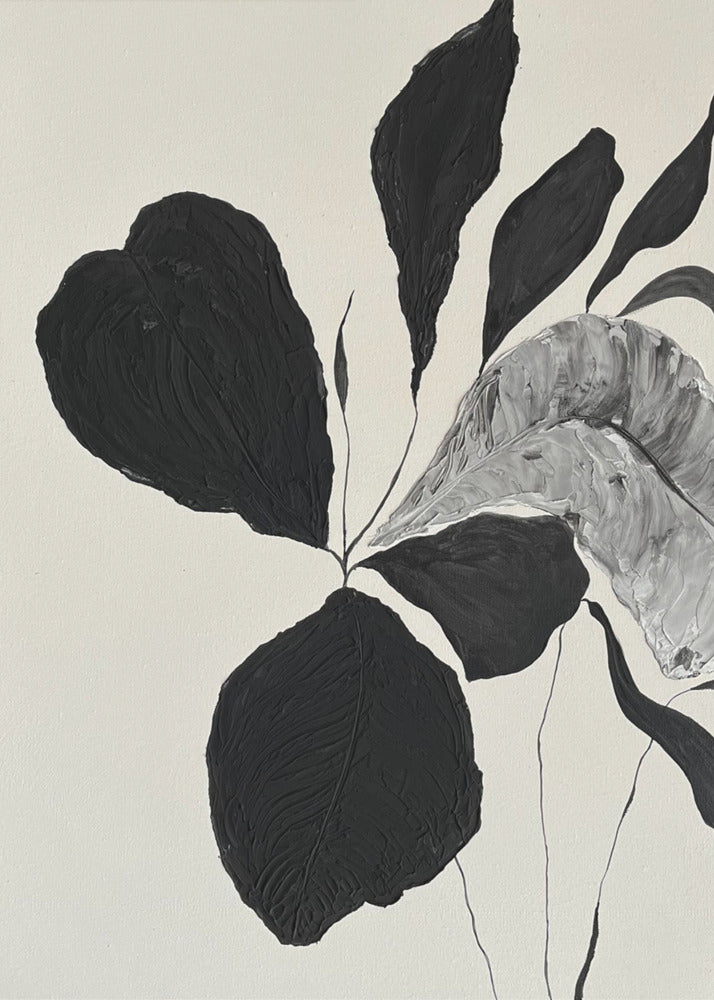 Monochrome Leaves | Canvas