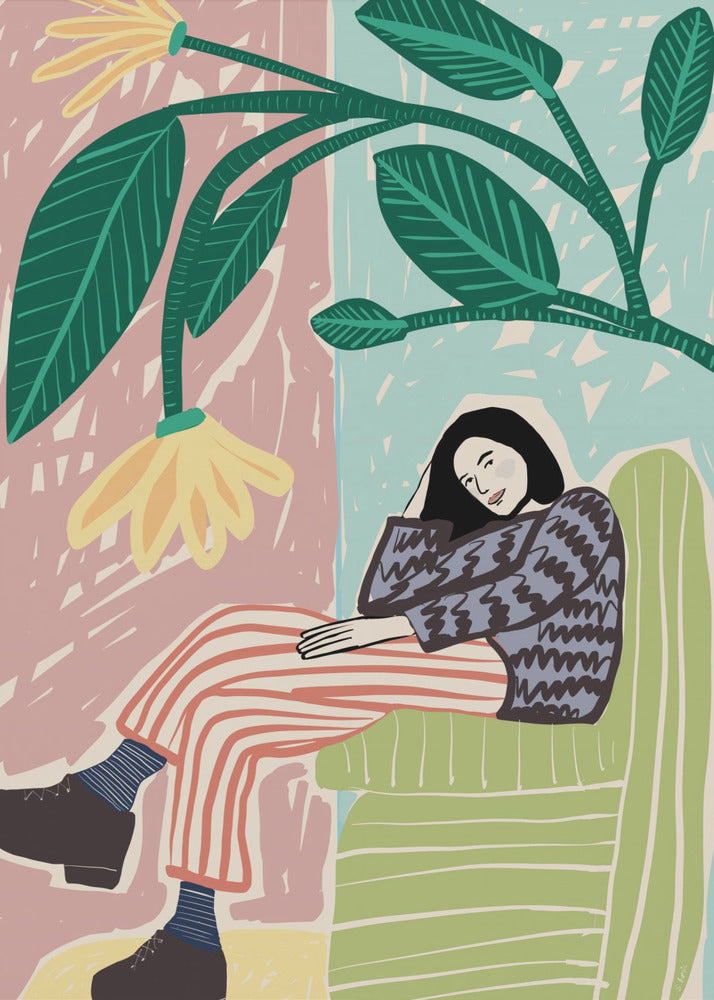 Woman resting | Canvas