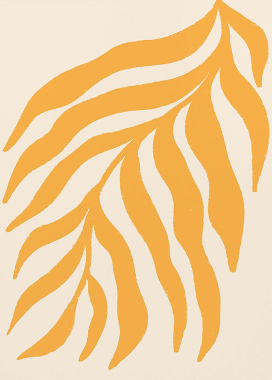 Yellow Silhouette Textured Branch | Canvas