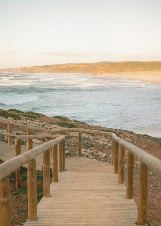 Serene Coastal Landscape At Sunset | Poster