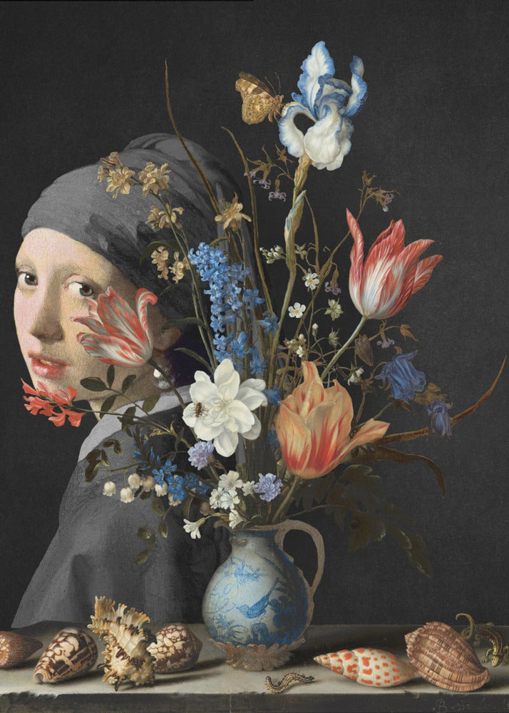 Girl With a Pearl Earring - Behind a Wan Li Vase Edition | Poster