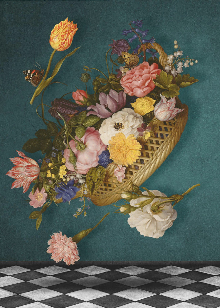 Floating Floral Basket | Poster