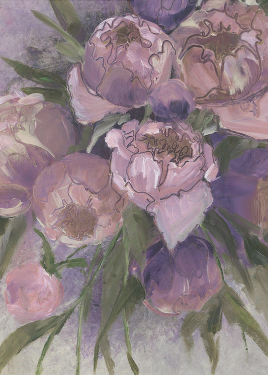 Lush Pink And Purple Peonies | Canvas