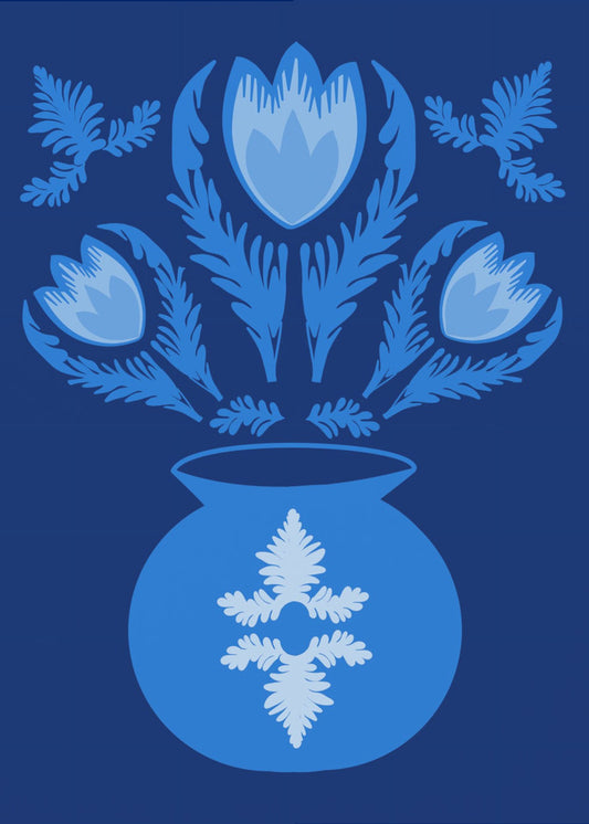 Lumnious Blue Tulips | Poster