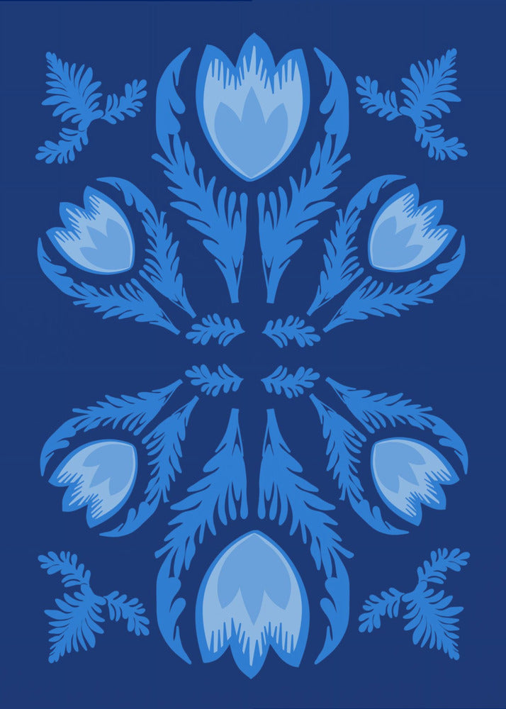 Graphic Florals Lumnious Tulips | Poster