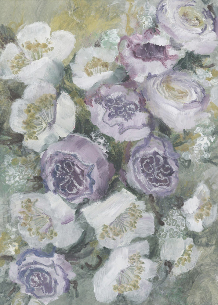 Soft Purple And White Flowers | Canvas