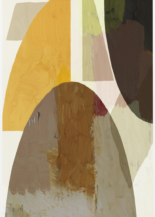 Bold Geometric Shapes In Earthy Tones | Canvas