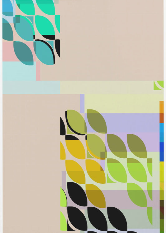 Colorful Leaf Like Shapes | Poster
