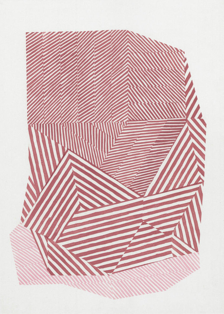 Striped geometric shape | Poster