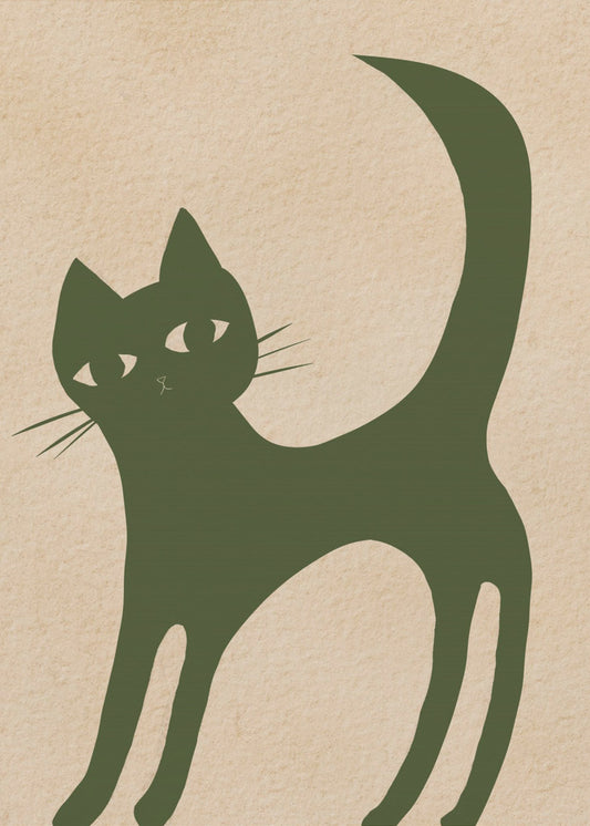 Green cat | Canvas