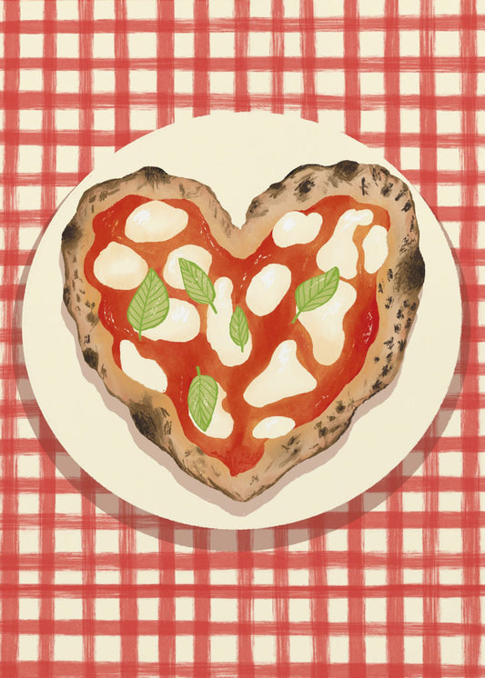 Pizza Heart checked | Poster