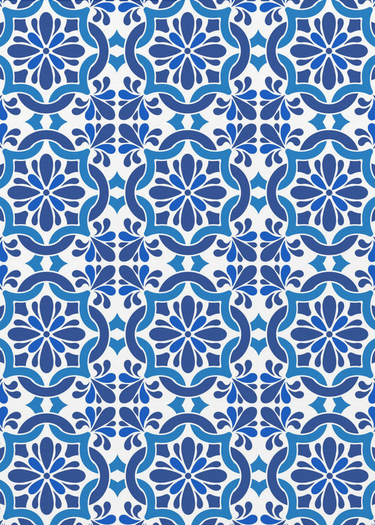 Azulejos Azules Oscuros | Canvas