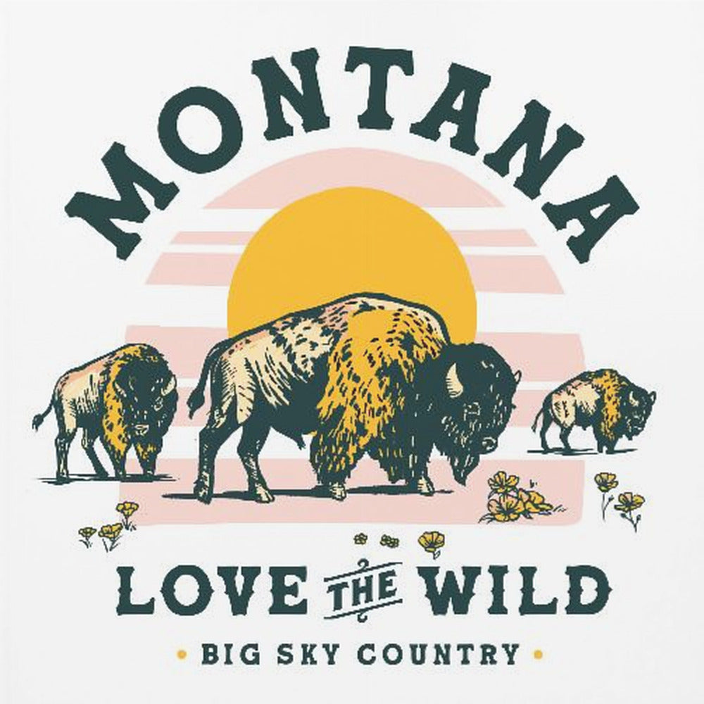Montana Buffalo Art: Love The Wild | Poster