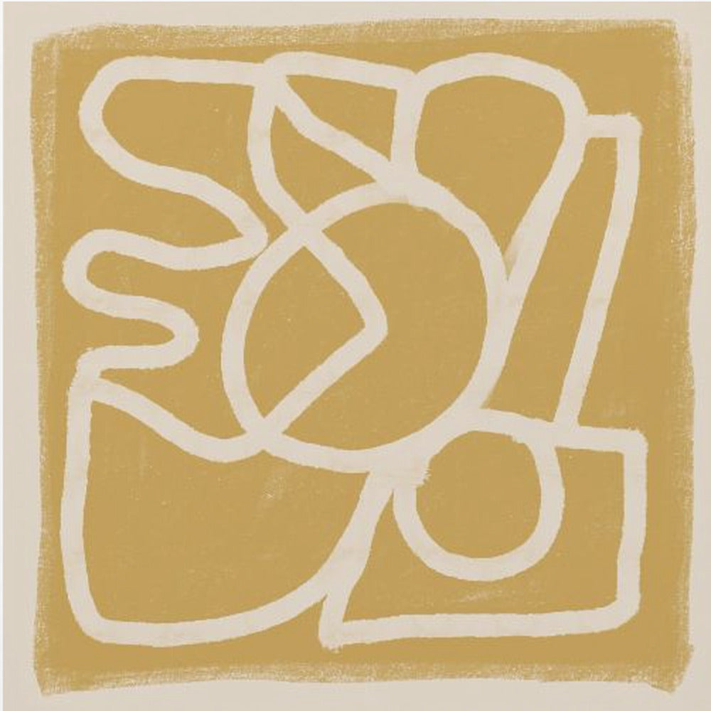 Line Abstract Gold Tans | Canvas