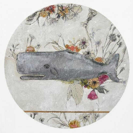Whale Set Against A Backdrop Of Delicate Flowers | Canvas