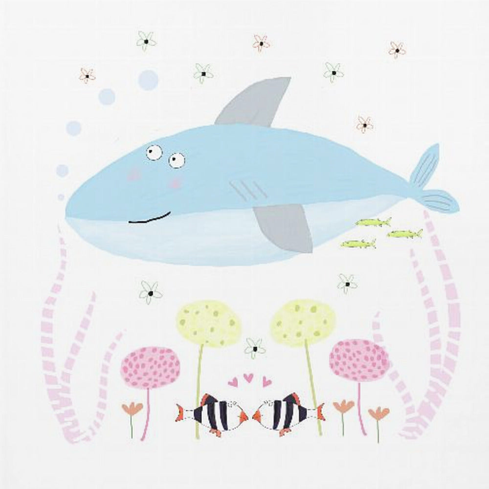Baby Shark with Flowers | Poster