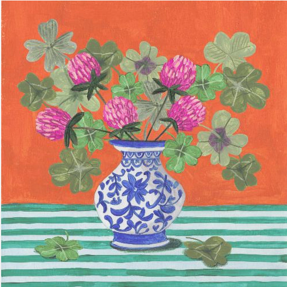 Clovers and Pink Blossoms | Poster