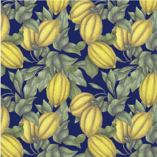 Yellow Lemon with Green Leaves | Poster