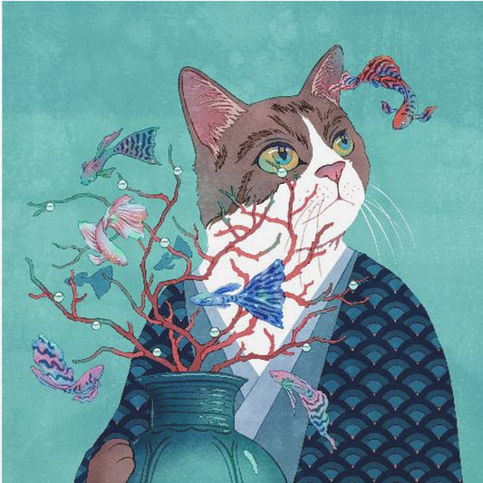Cat and Fish | Poster