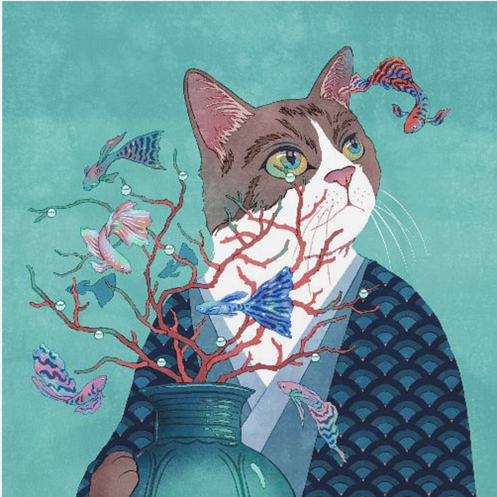 Cat and Fish | Poster