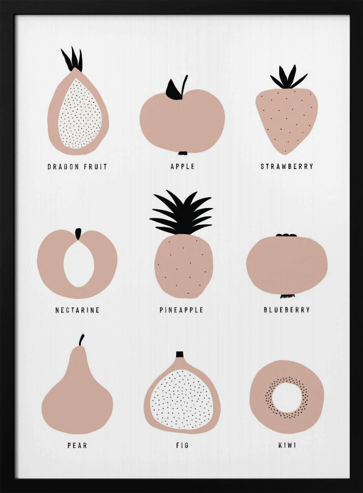 Minimalist Fruit Grid | Poster