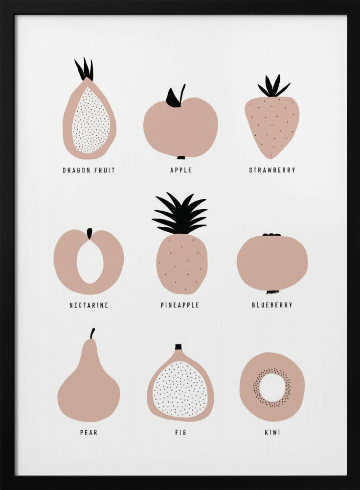 Minimalist Fruit Grid | Poster