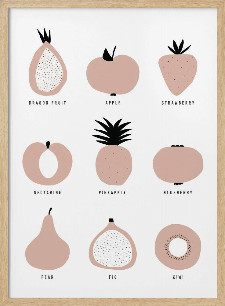 Minimalist Fruit Grid | Poster
