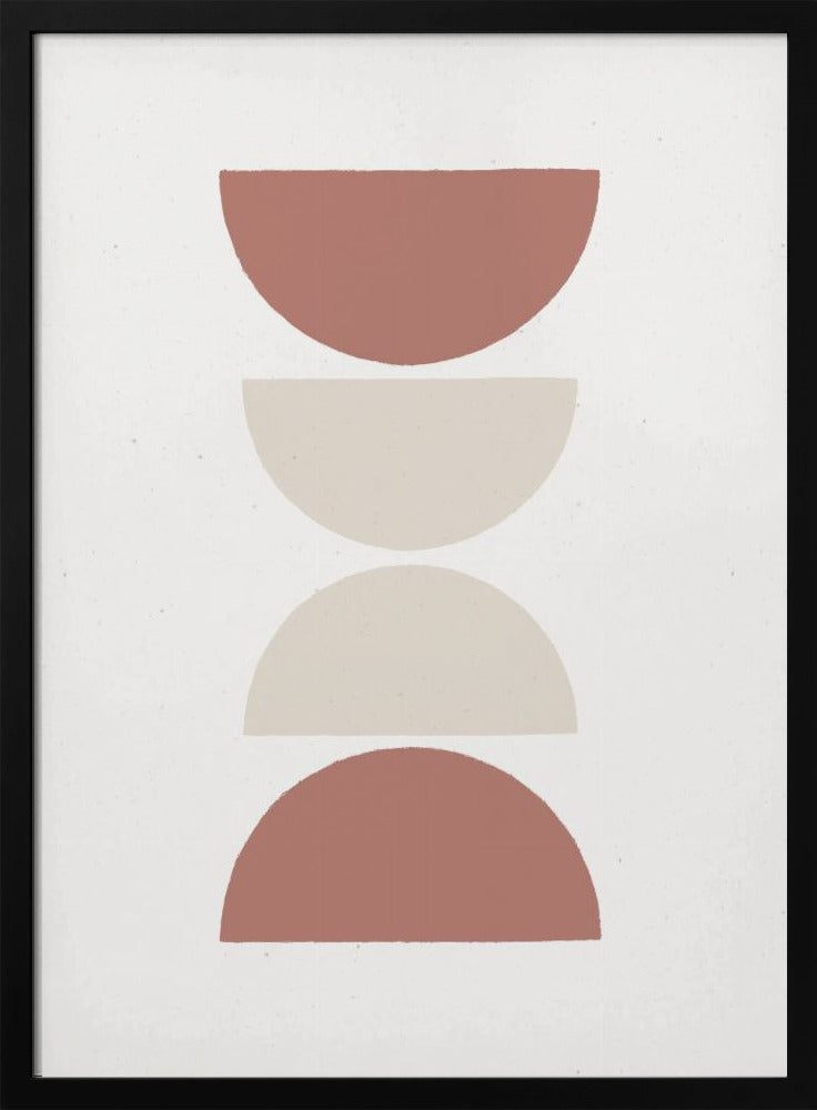 Stacked Half Circles in Earthy Tones | Poster