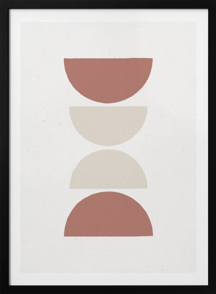 Stacked Half Circles in Earthy Tones | Poster