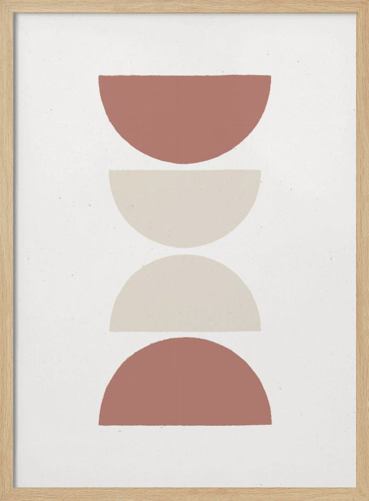 Stacked Half Circles in Earthy Tones | Poster
