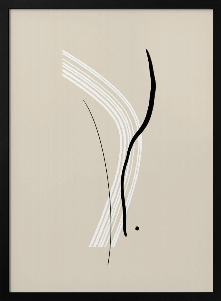 Elegant Black and White Lines | Poster