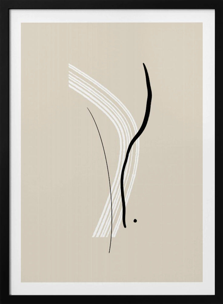 Elegant Black and White Lines | Poster