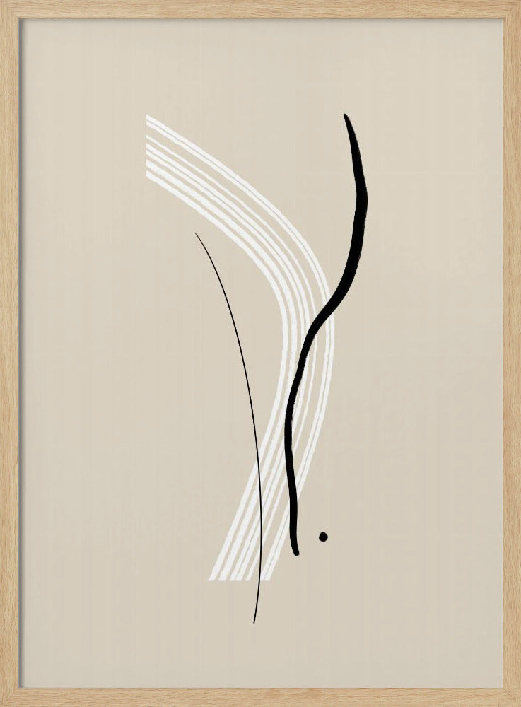 Elegant Black and White Lines | Poster