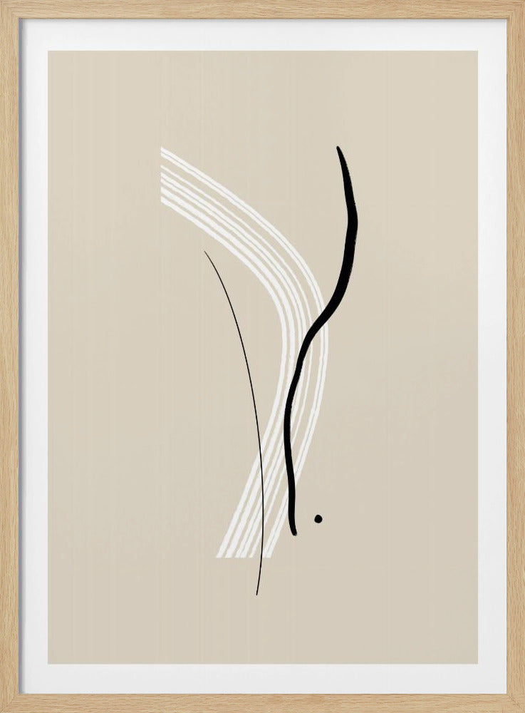 Elegant Black and White Lines | Poster