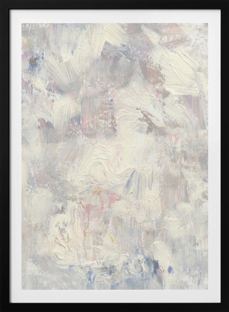 whites brushstrokes and Soft Pastel Hues | Poster
