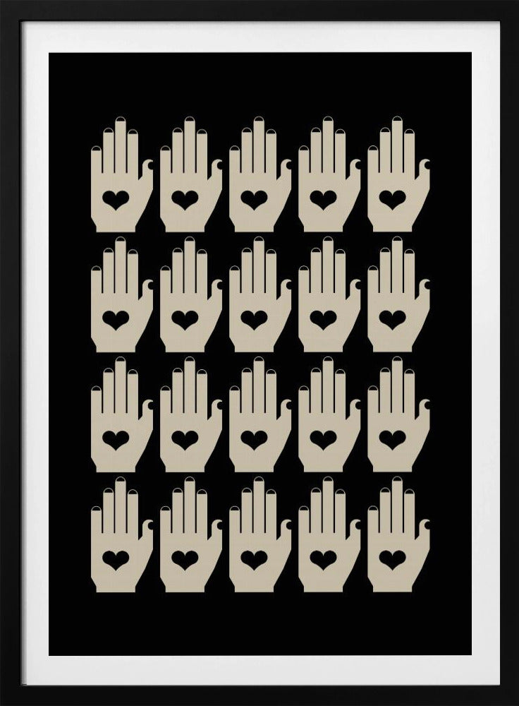 Retro Hands Black | Poster