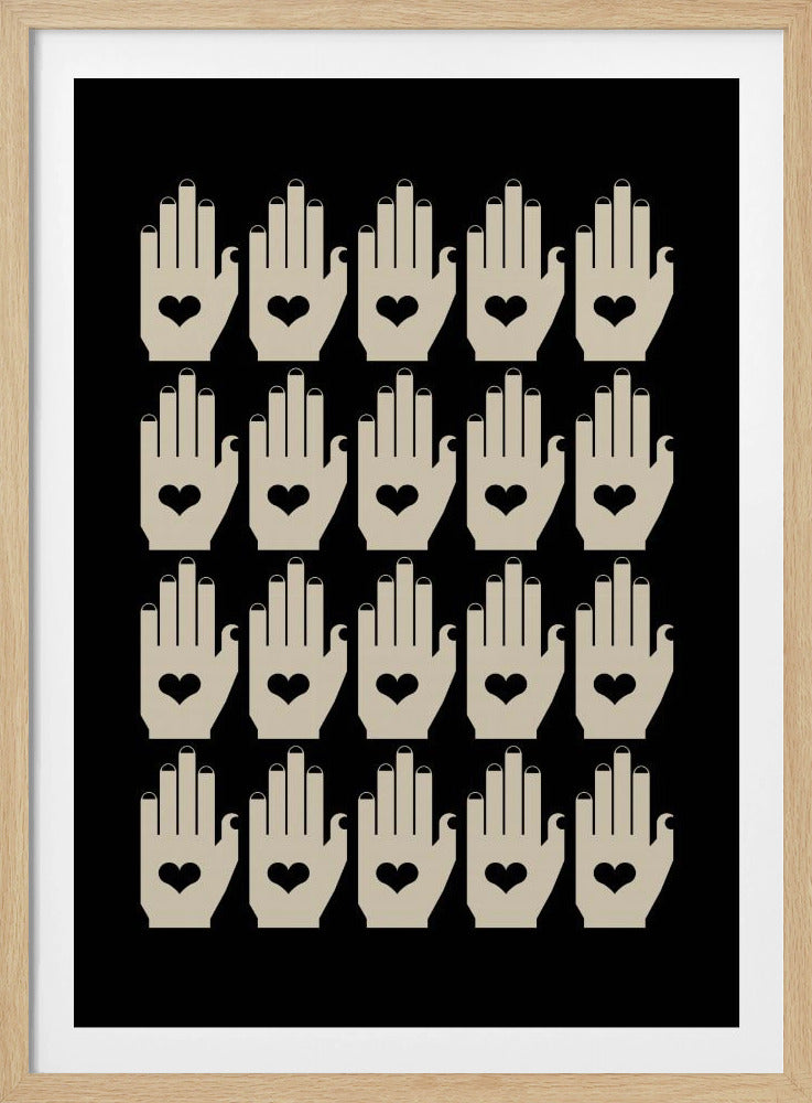 Retro Hands Black | Poster