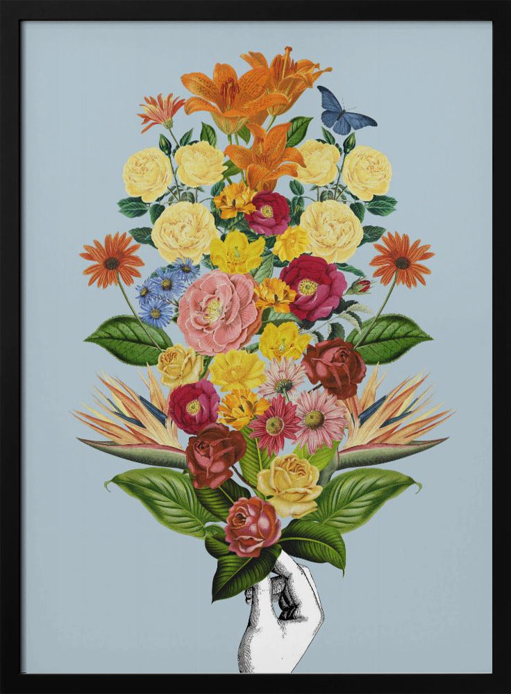Botanical blue bouquet | Poster