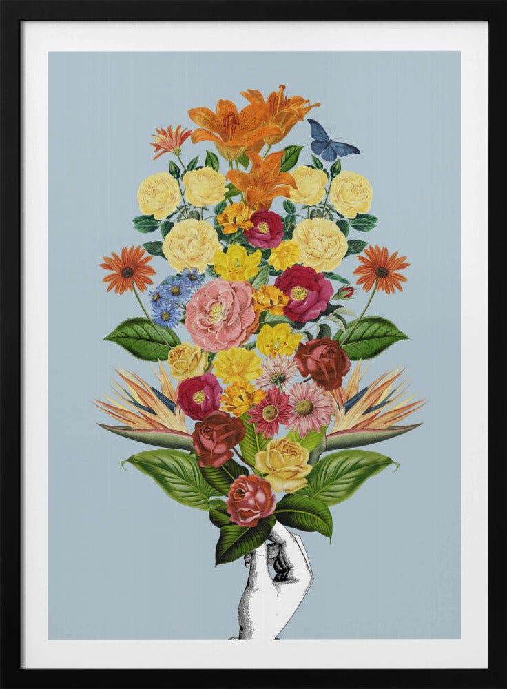 Botanical blue bouquet | Poster