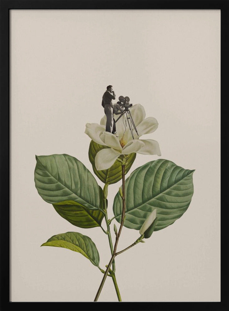 Botanical vintage cameraman | Poster