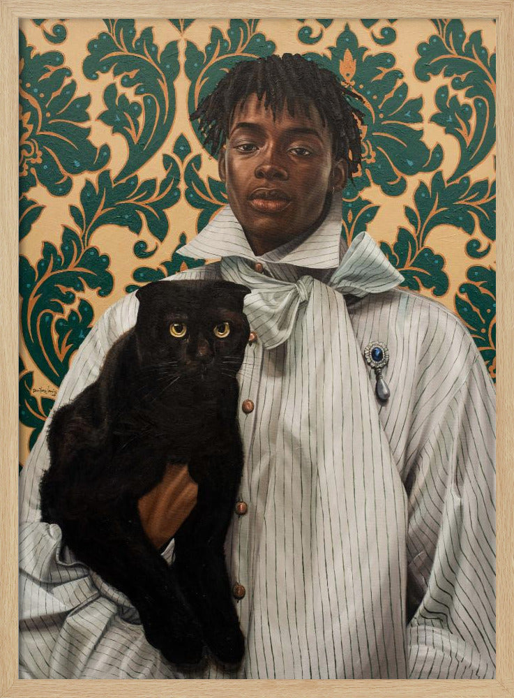 Gentleman with Cat | Poster