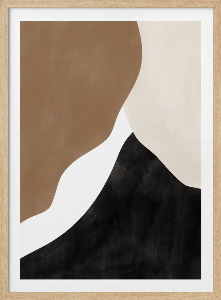 Abstract Beige and Brown Art | Poster
