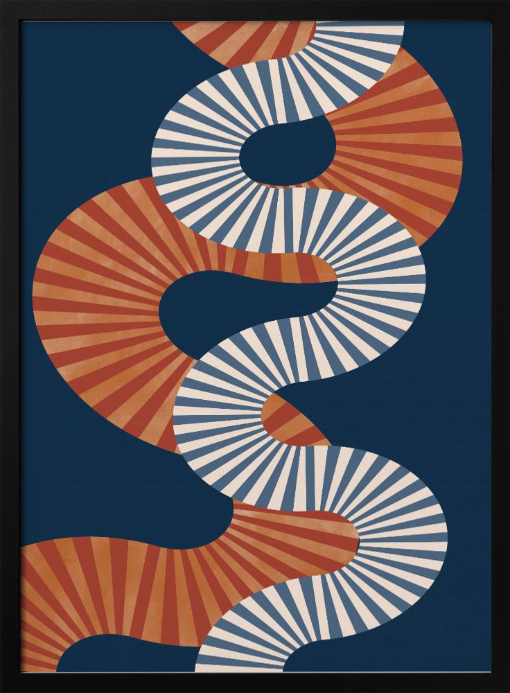Winding Pattern In Retro Colors | Poster