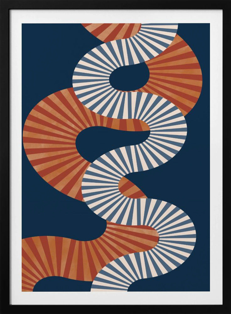 Winding Pattern In Retro Colors | Poster
