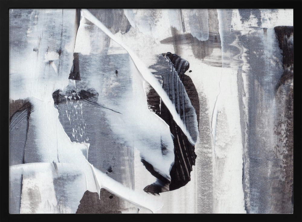 Monochrome Brushstrokes | Poster