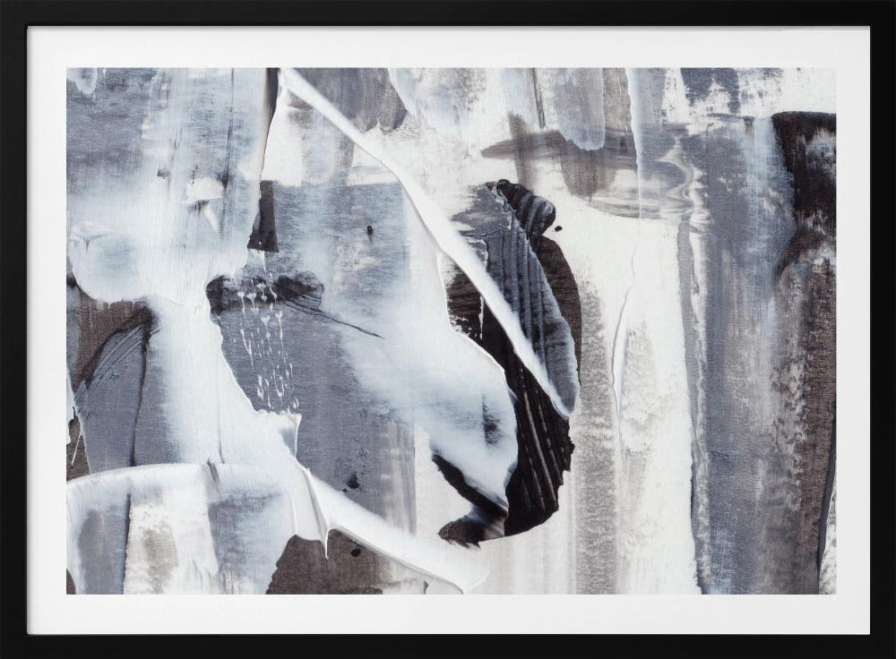 Monochrome Brushstrokes | Poster