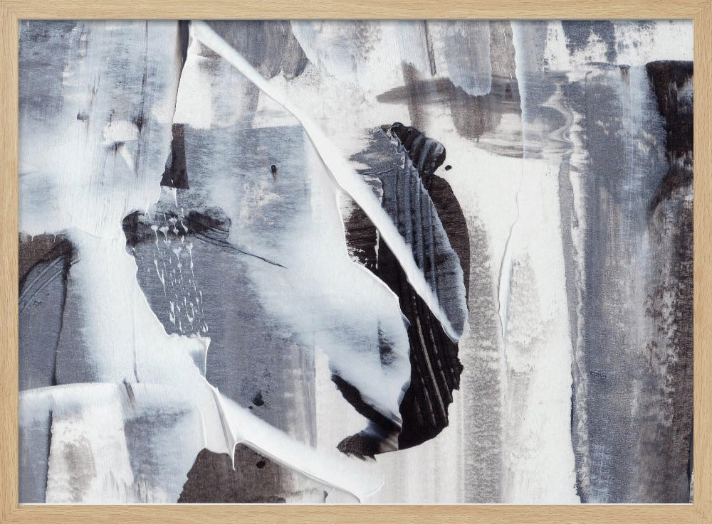 Monochrome Brushstrokes | Poster